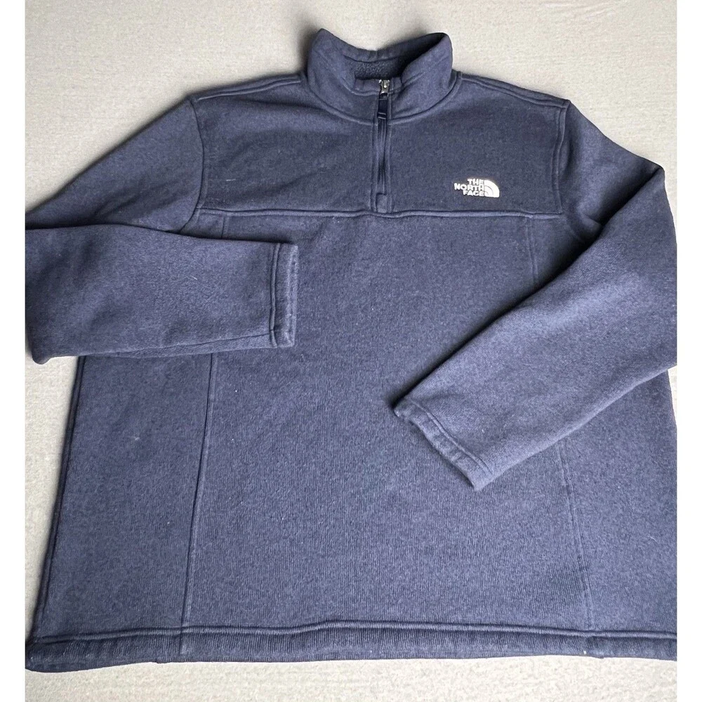 The North Face Sweater Men’s 2XL XXL Blue Tsillan Fleece 1/4 Zip Pullover